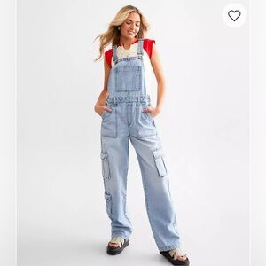 Hidden - Dylan Cargo Denim Overalls